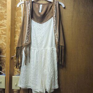 Knitworks Romper and Vest Set - Girls Size Large